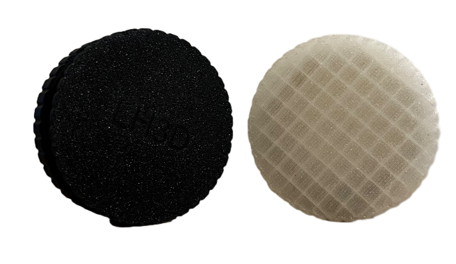 3D printed color caps in black and white - LH3D organizer kit color options