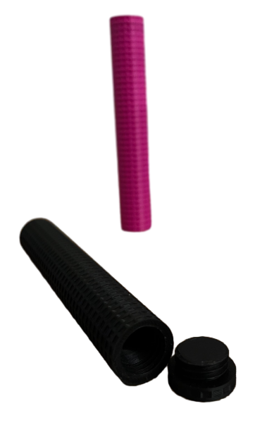 Storage tube with cap in pink and black - LH3D organizer kit